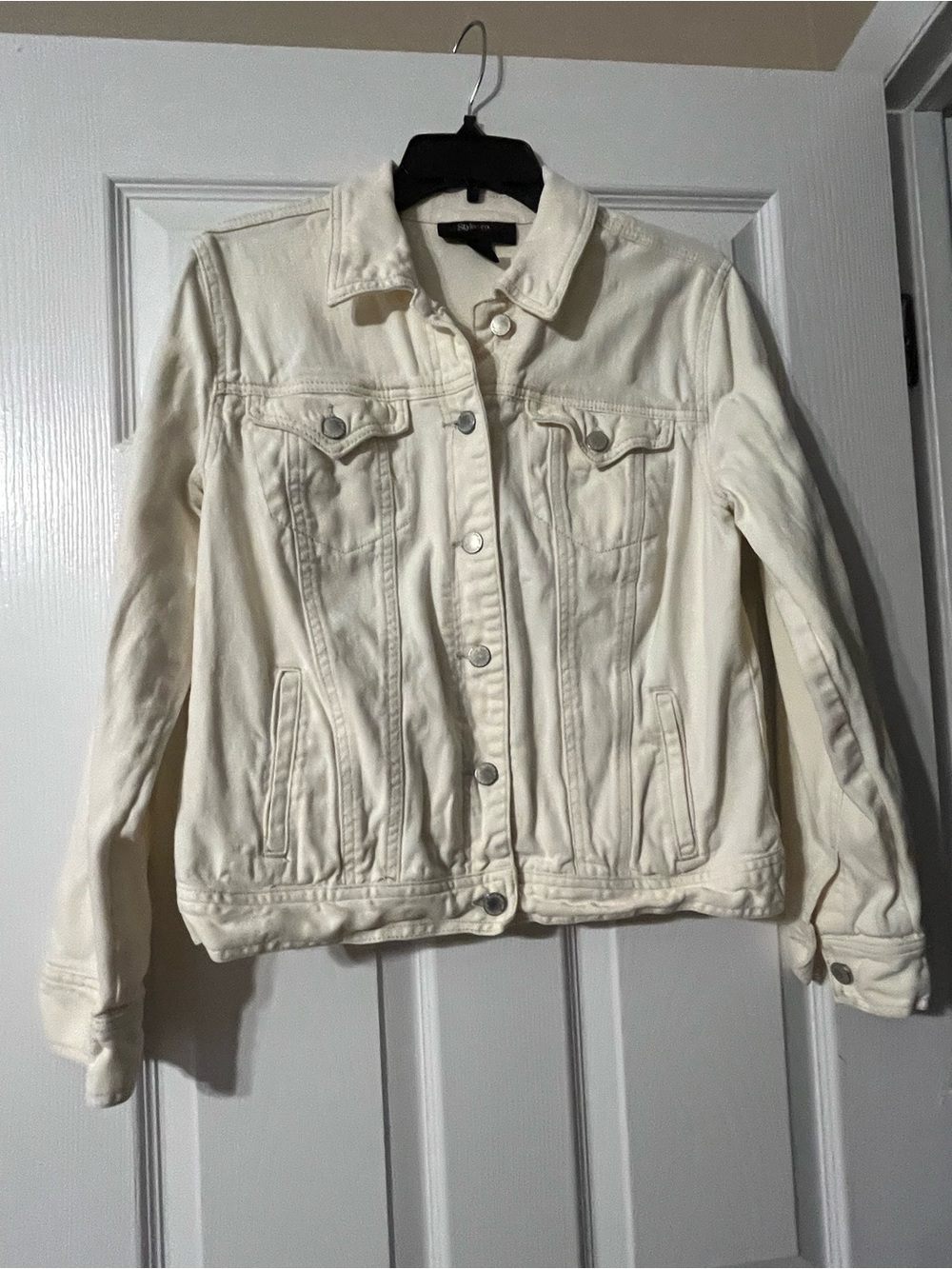Light Cream Women's Denim Jacket - style and Co